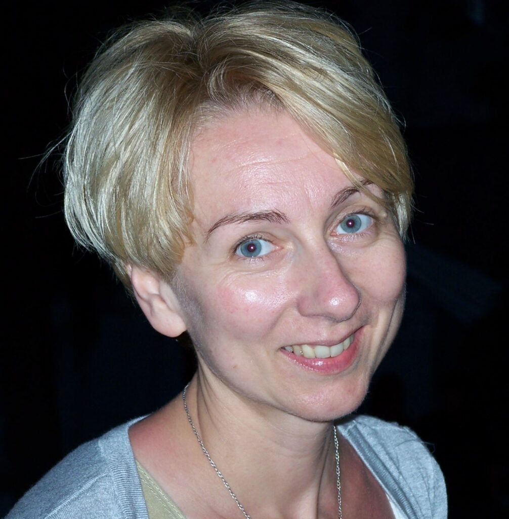 Headshot of Ewa Schaller, speaker for HERC's Navigating the Holocaust professional development workshop.